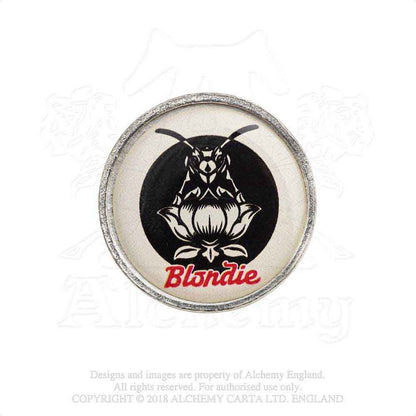 Blondie Pollinator Pewter Pin Badge Front