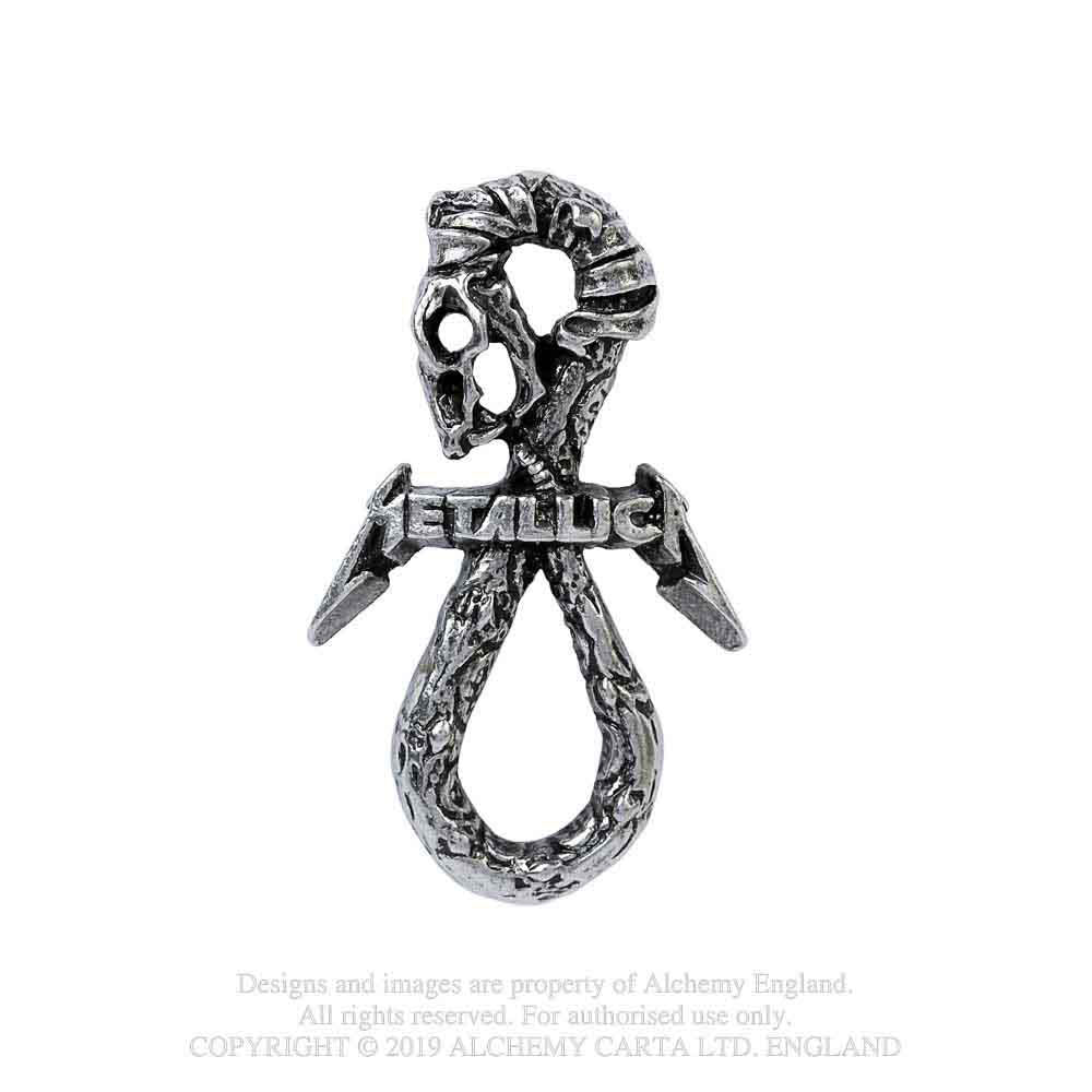 Metallica Snake Pewter Pin Badge Front