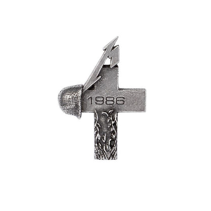 Metallica Master Of Puppets Pewter Pin Badge Front
