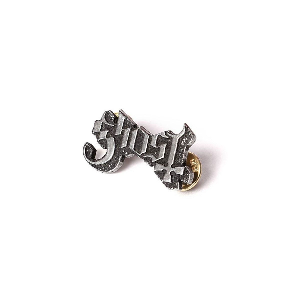 Ghost Logo 2 Pewter Pin Badge Back