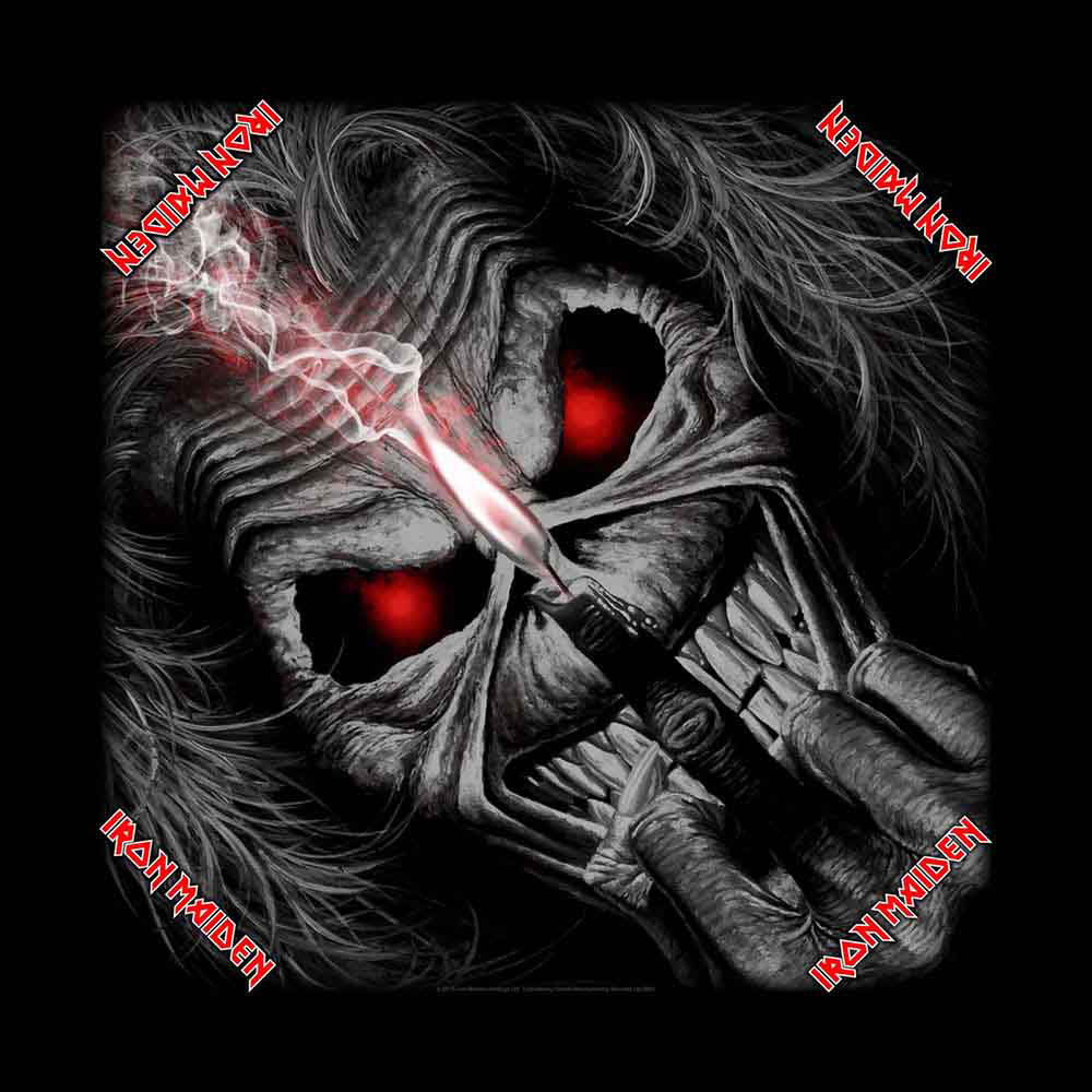 Iron Maiden Eddie Candle Finger Bandana Front