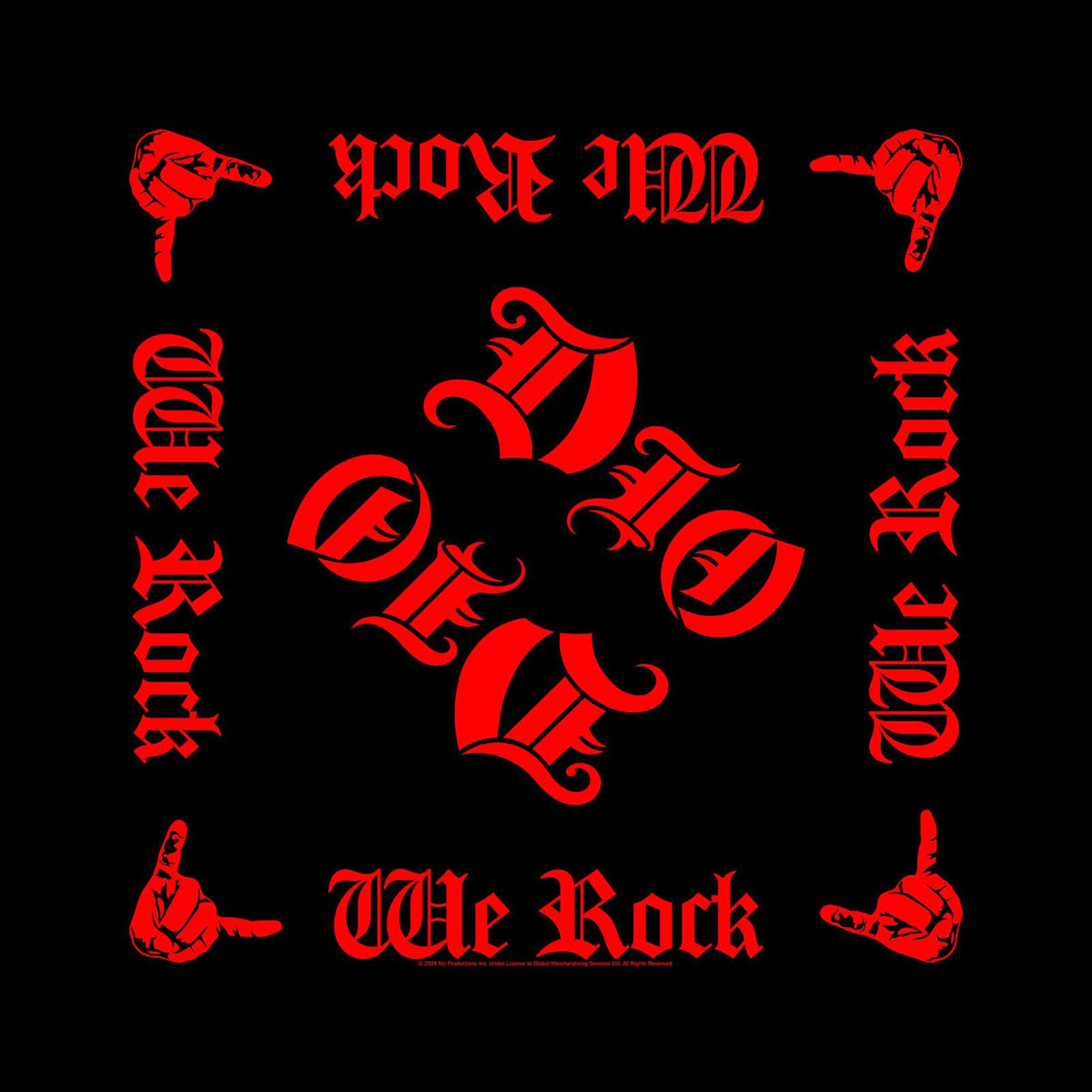 Dio We Rock Bandana Front