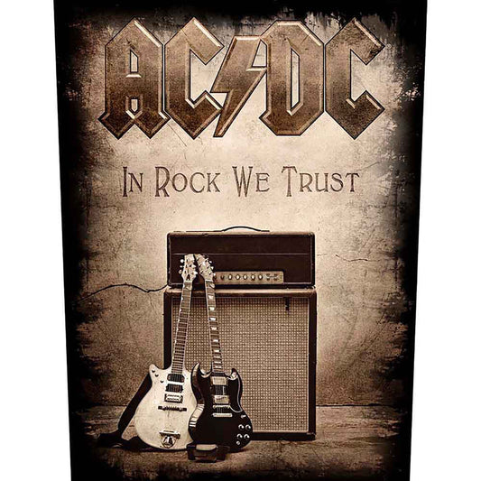 AC/DC In Rock We Trust Back Patch Front