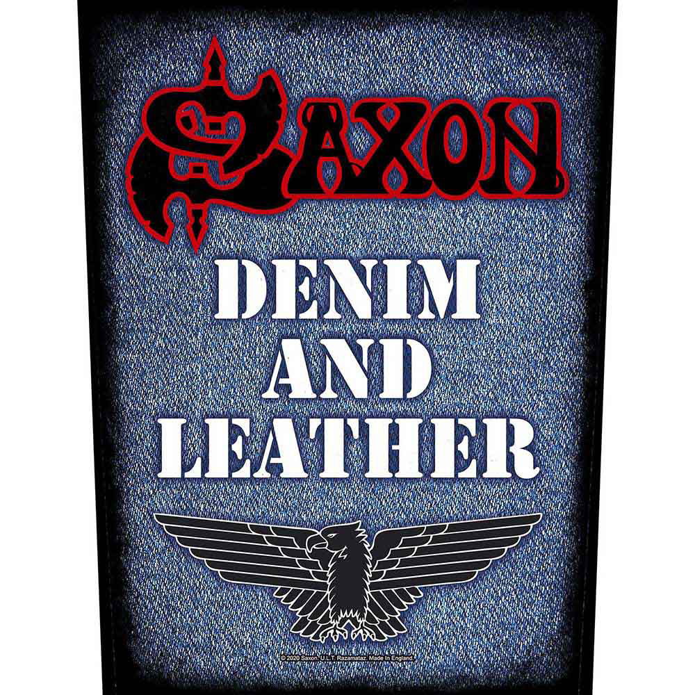 Saxon Denim & Leather Back Patch Front