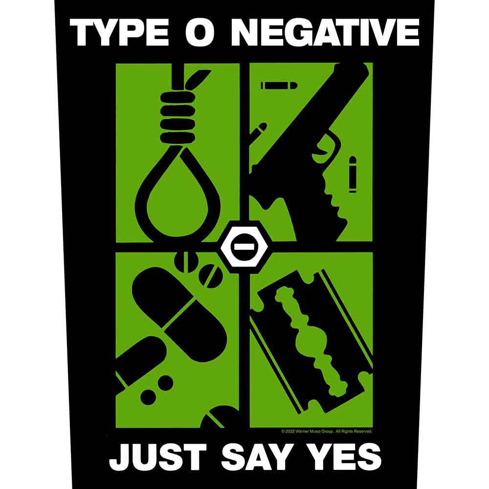 Type O Negative Just Say Yes Back Patch Front