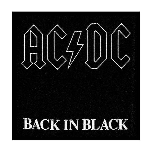 AC/DC Back In Black Woven Patch Front