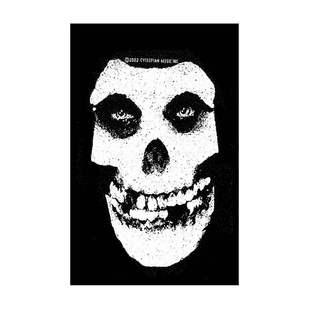 Misfits White Skull Woven Patch Front