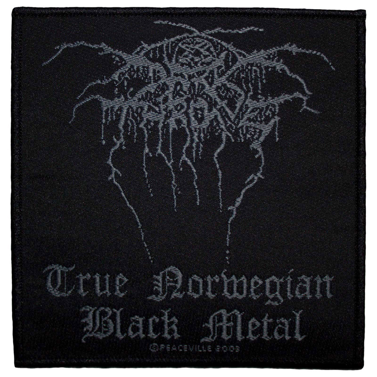 Dark Throne Black Metal Woven Patch Front