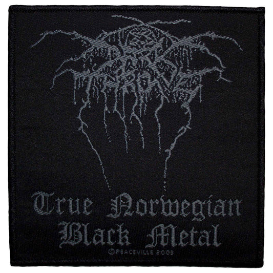 Dark Throne Black Metal Woven Patch Front