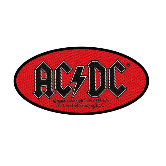 AC/DC Oval Logo 2 Woven Patch Front