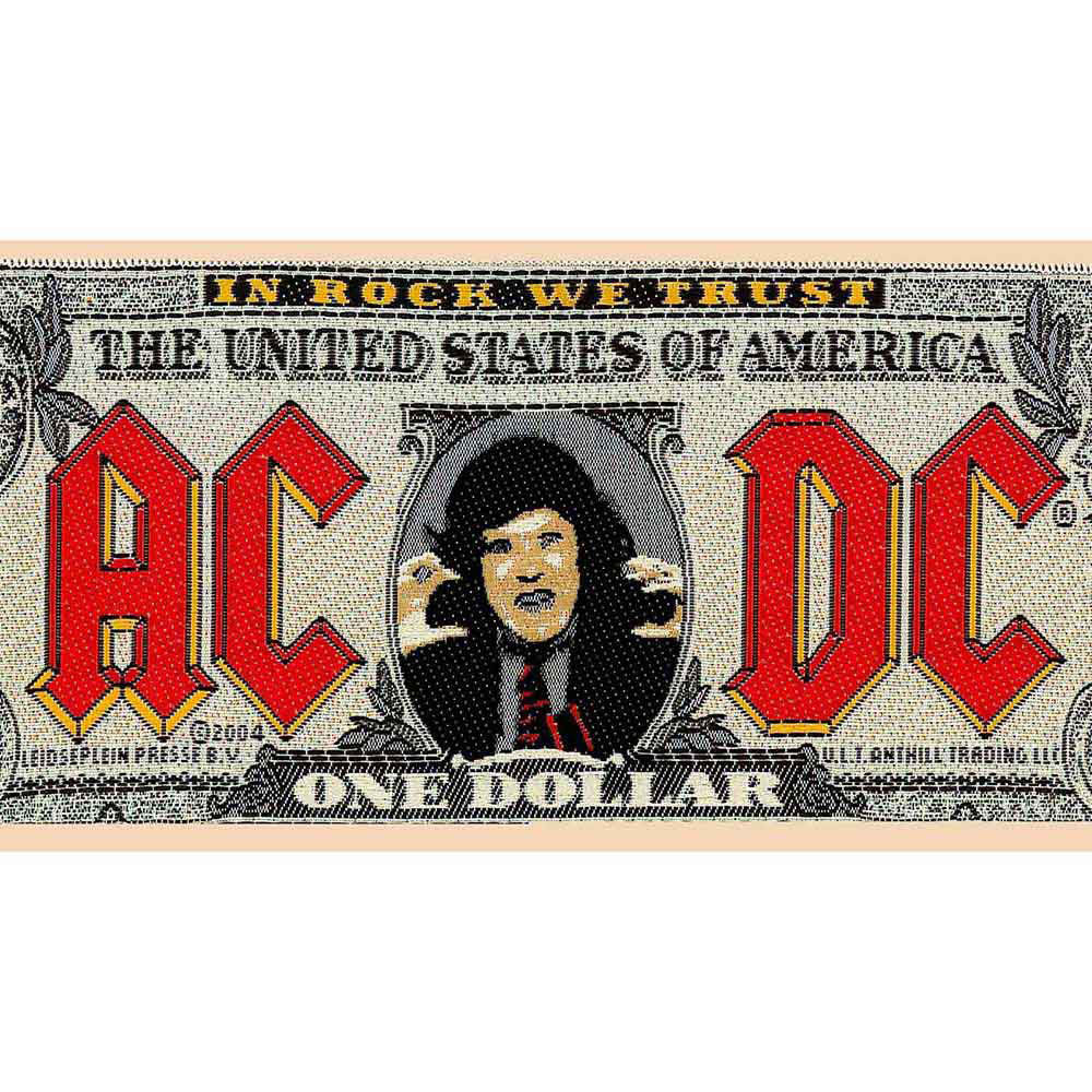 AC/DC Bank Note Woven Patch Front