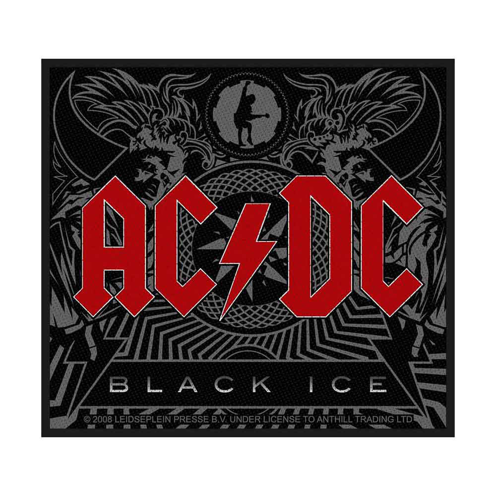 AC/DC Black Ice Woven Patch Front