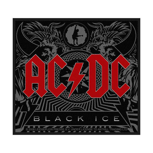 AC/DC Black Ice Woven Patch Front