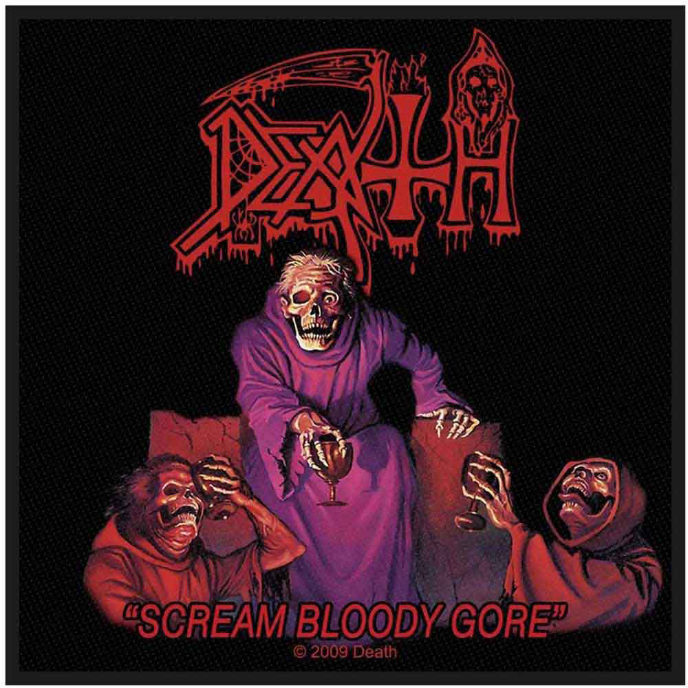 Death Scream Bloody Gore Woven Patch Front