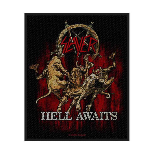 Slayer Hell Awaits Woven Patch Front