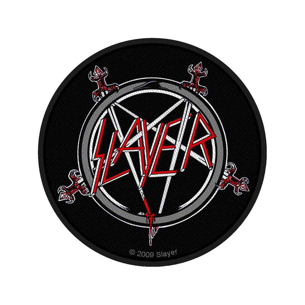 Slayer Pentagram Woven Patch Front
