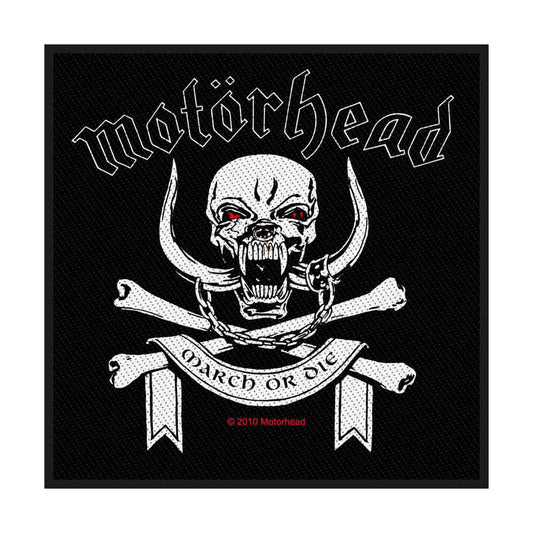 Motorhead March Or Die Woven Patch Front