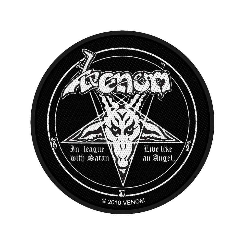 Venom In League With Satan Woven Patch Front