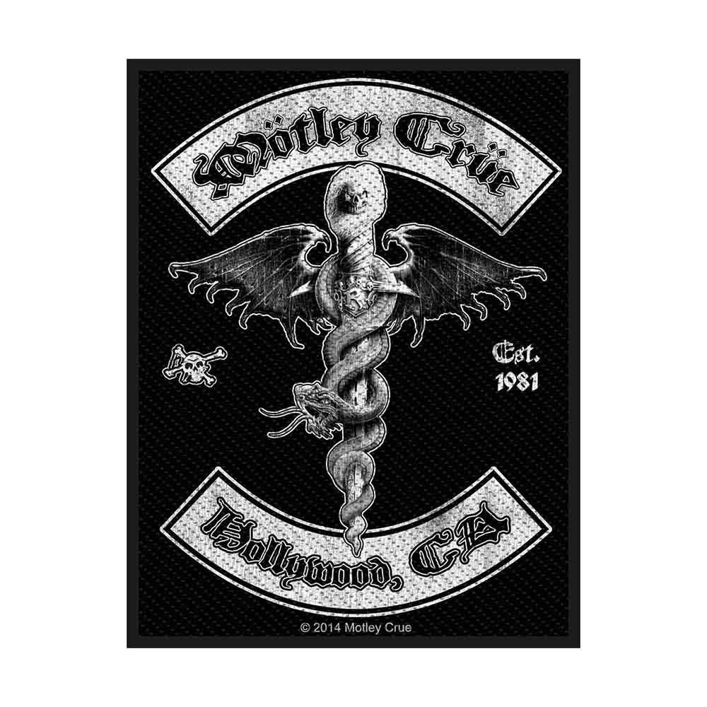 Motley Crue Hollywood Woven Patch Front
