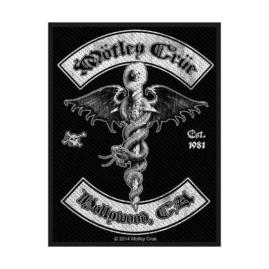 Motley Crue Hollywood Woven Patch Front