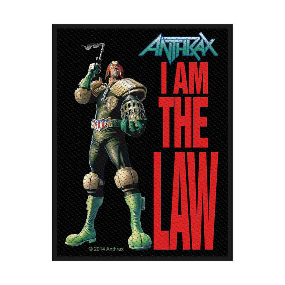 Anthrax I Am The Law Woven Patch Front