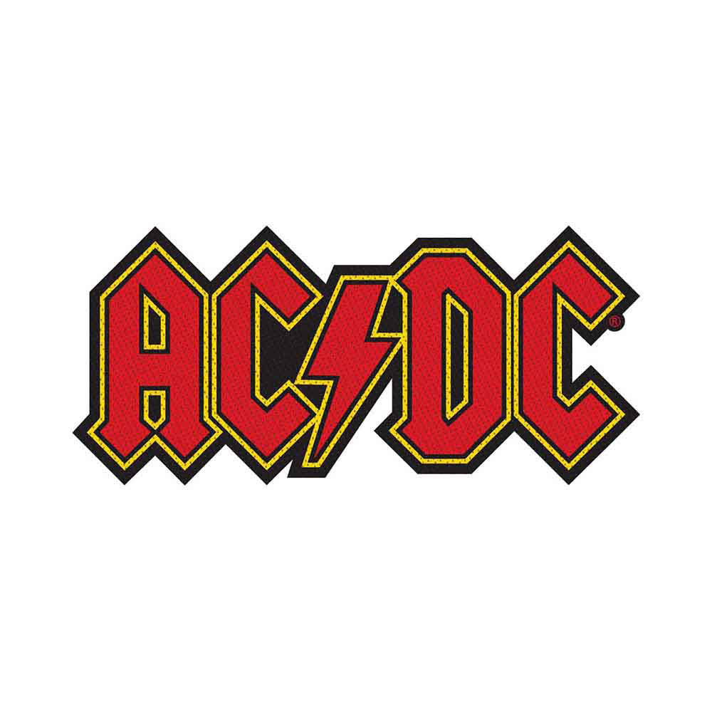 AC/DC Logo Cut-out Woven Patch Front