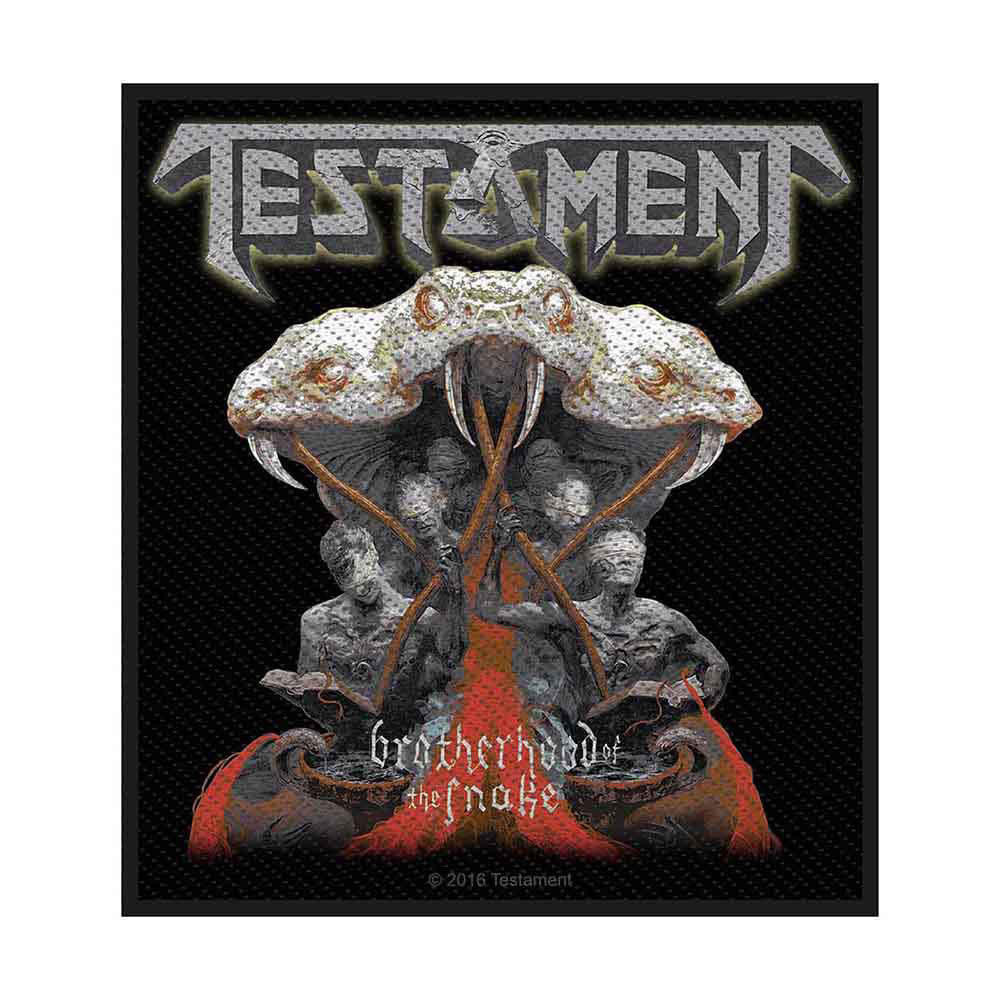 Testament Brotherhood Of The Snake Woven Patch Front
