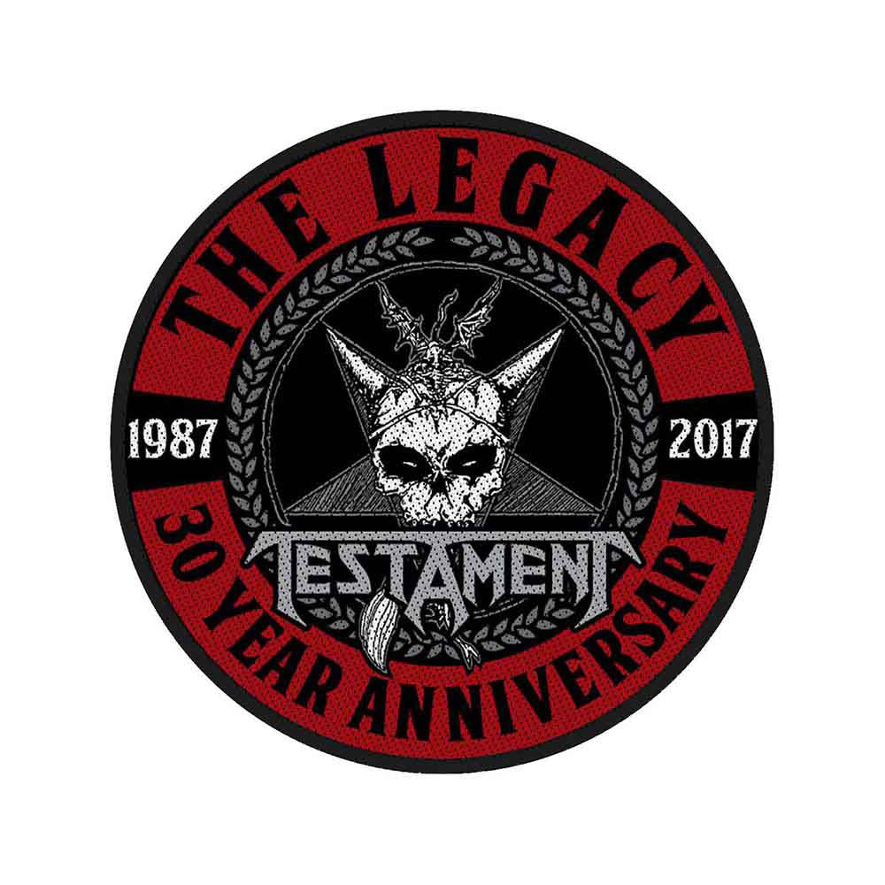 Testament The Legacy 30 Year Anniversary Woven Patch Front