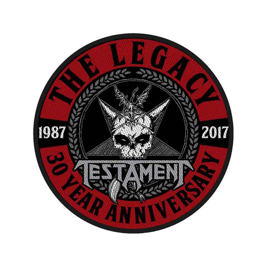 Testament The Legacy 30 Year Anniversary Woven Patch Front