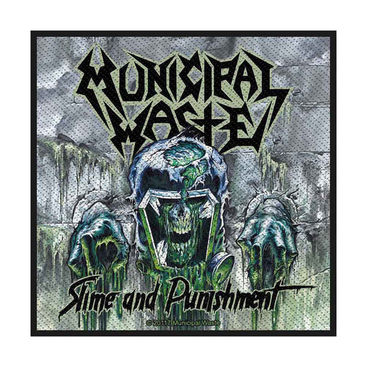 Municipal Waste Waste Slime And Punishment Woven Patch Front