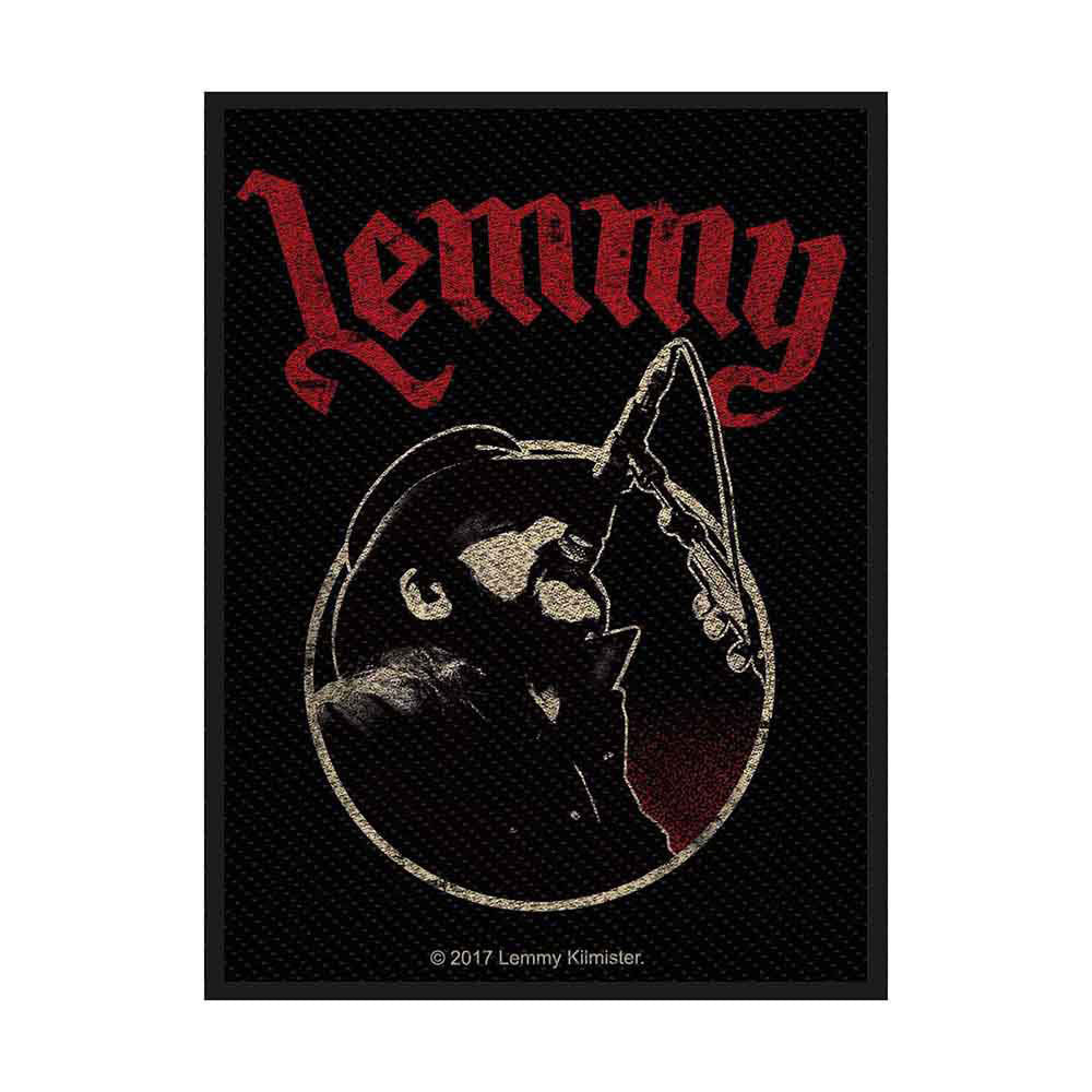Lemmy Microphone Woven Patch Front