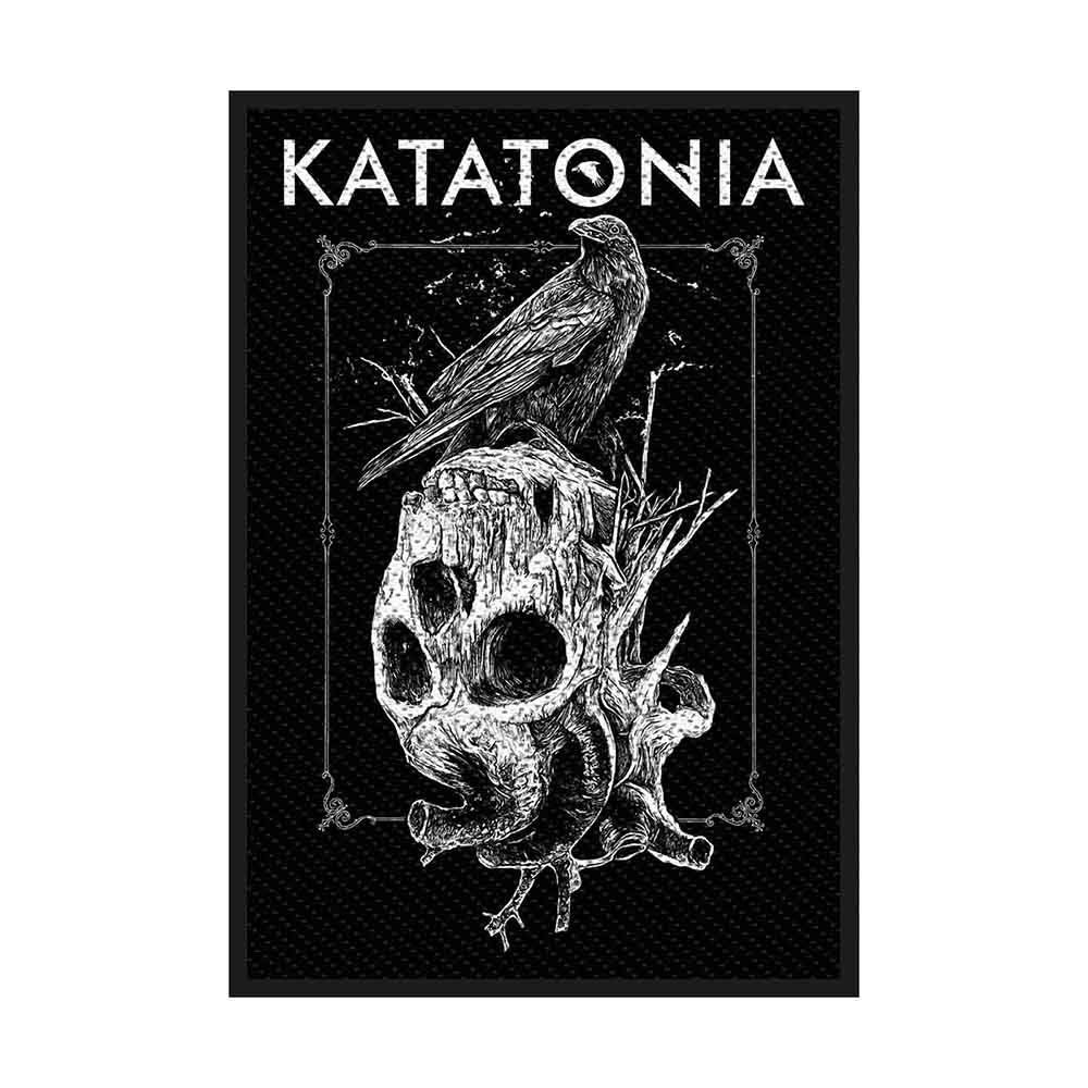 Katatonia Crow Skull Woven Patch Front