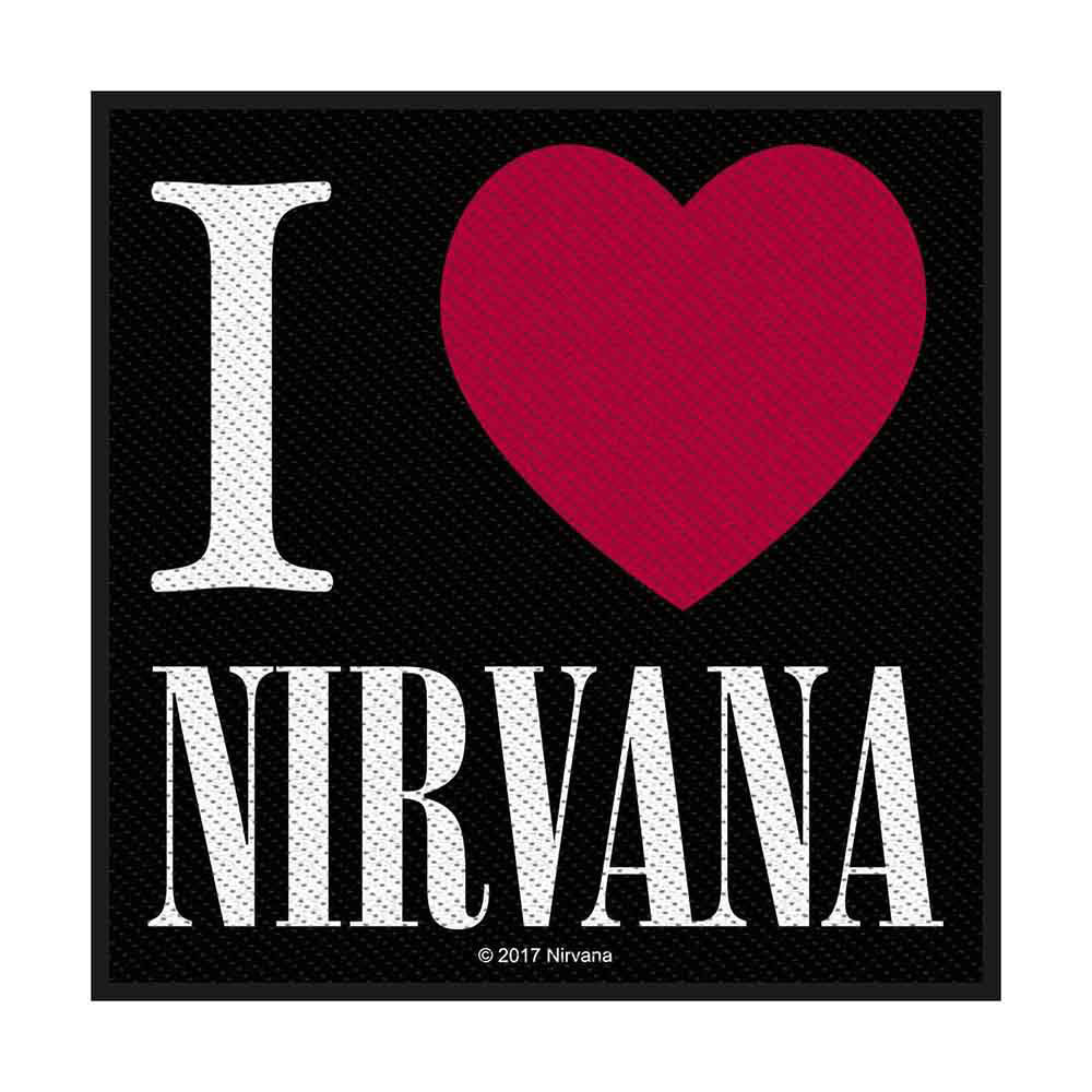I Love Nirvana Woven Patch Front