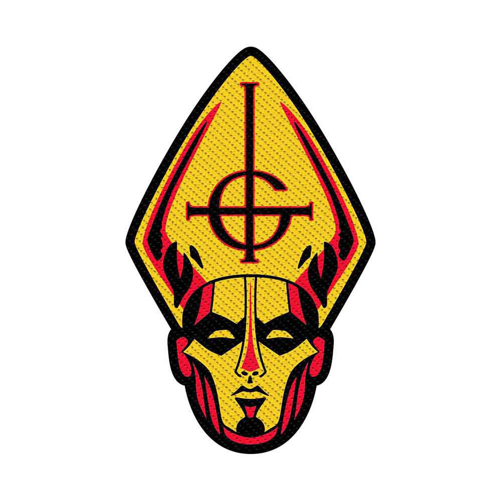 Ghost Papa Head Woven Patch Front