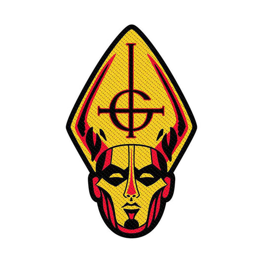 Ghost Papa Head Woven Patch Front