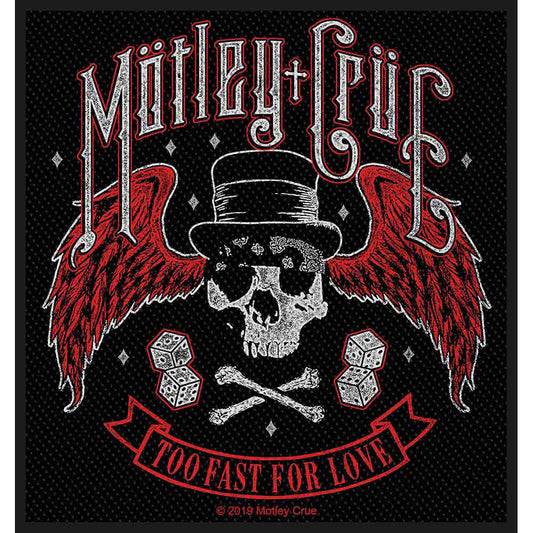 Motley Crue Too Fast For Love Woven Patch Front
