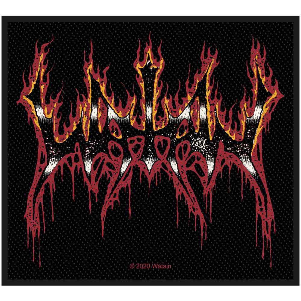 Watain Flaming Logo Woven Patch Front