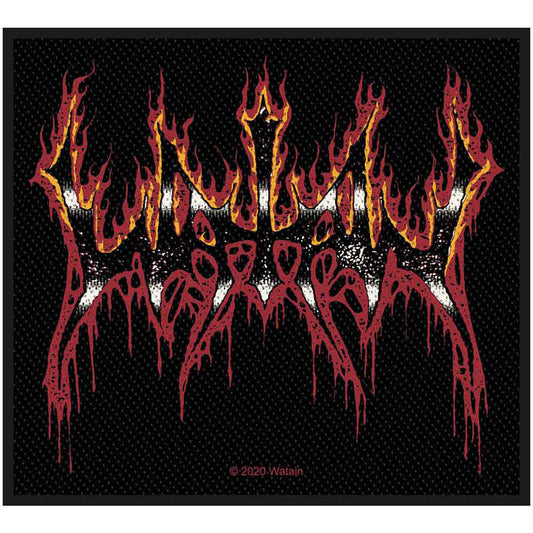 Watain Flaming Logo Woven Patch Front