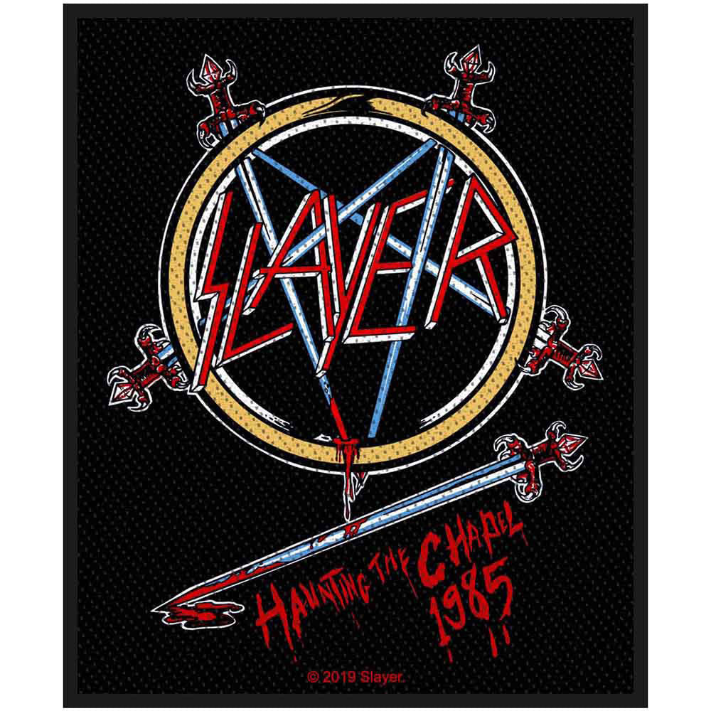 Slayer Haunting The Chapel Woven Patch Front