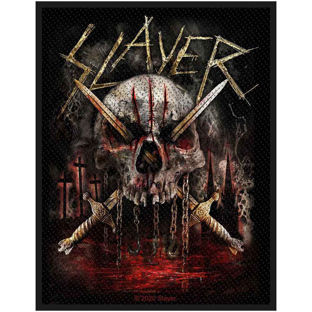 Slayer Skull & Swords Woven Patch Front