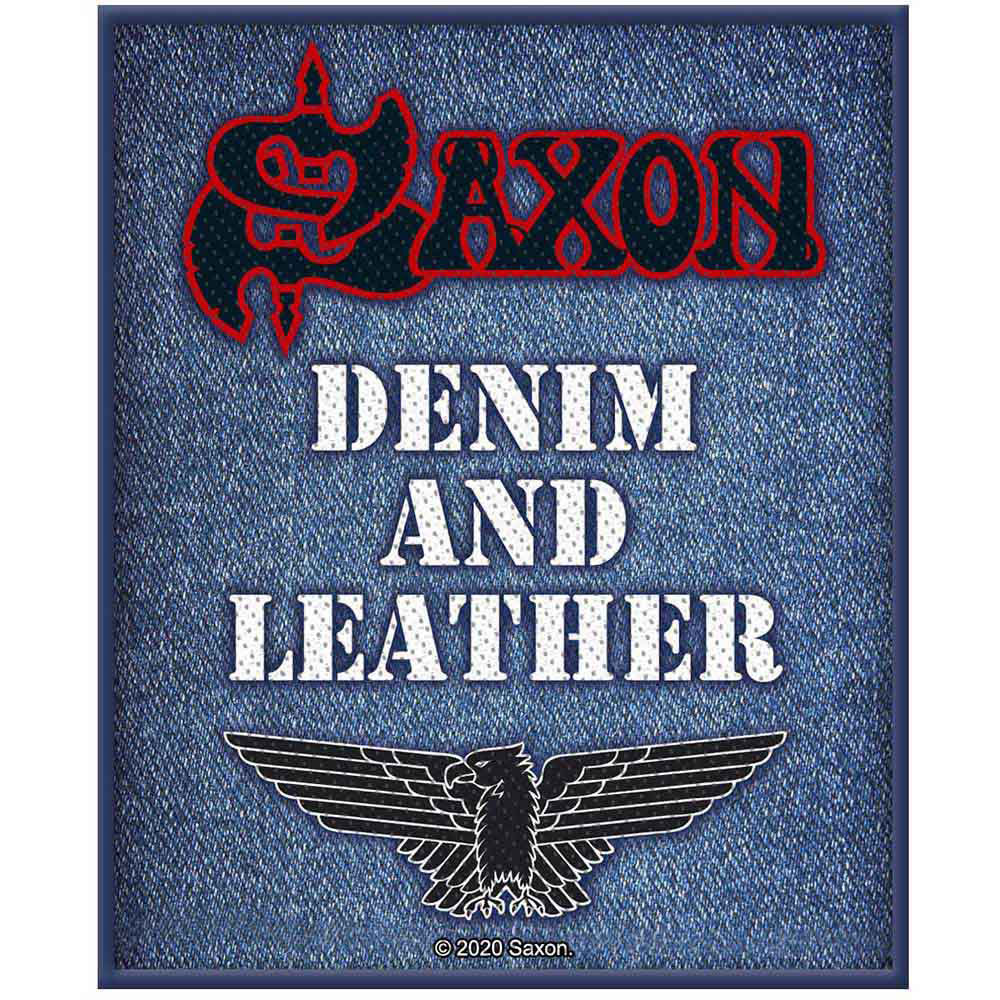 Saxon Denim & Leather Woven Patch Front