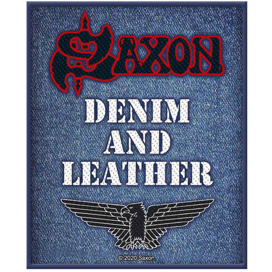 Saxon Denim & Leather Woven Patch Front