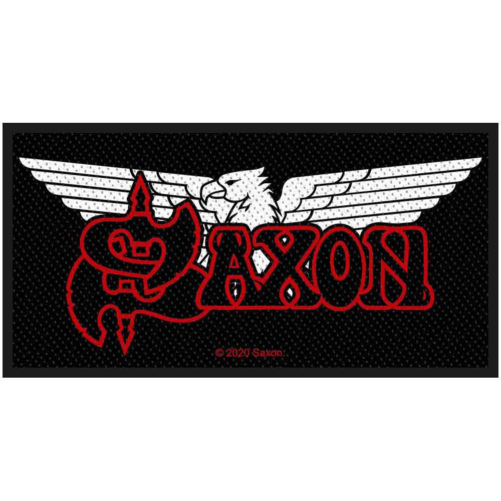 Saxon Logo/eagle Woven Patch Front