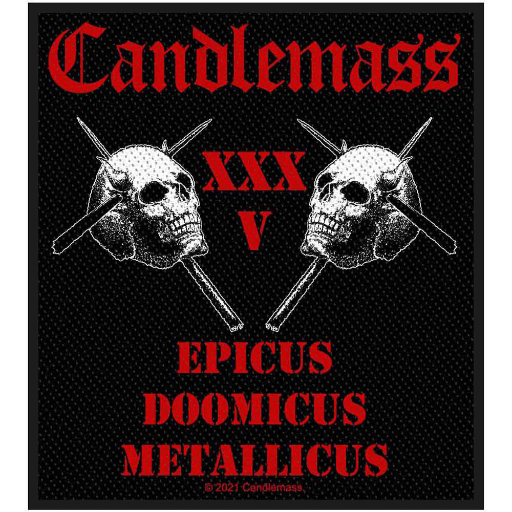 Candlemass Epicus 35th Anniversary Woven Patch Front