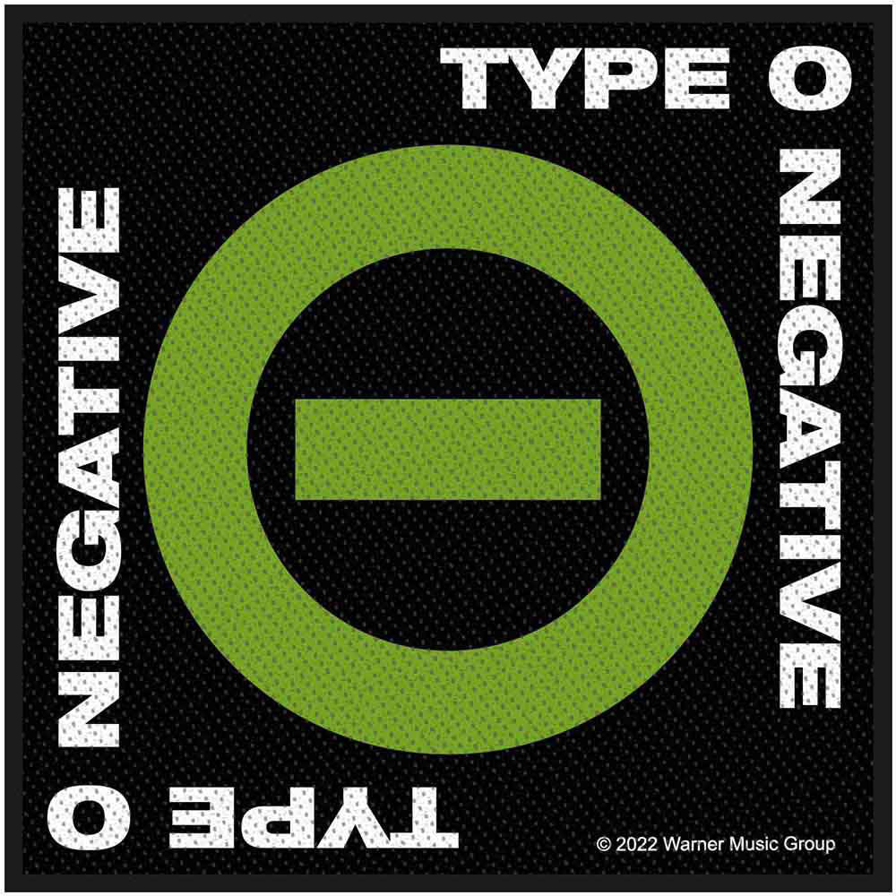 Type O Negative Negative Symbol Woven Patch Front