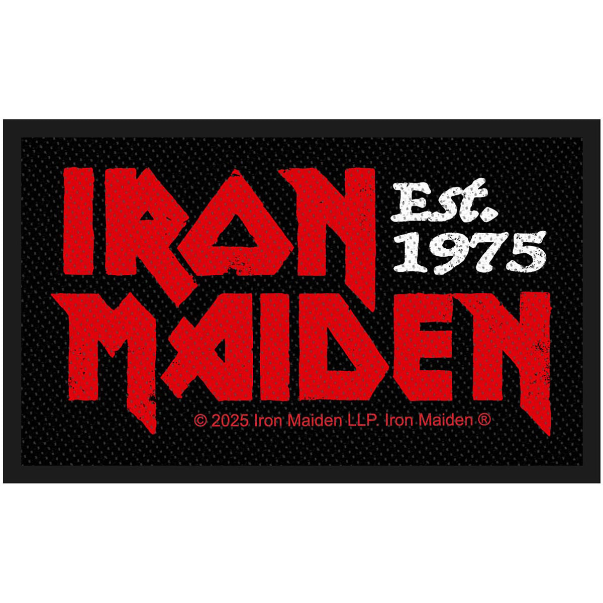 Iron Maiden Est 1975 Woven Patch Front