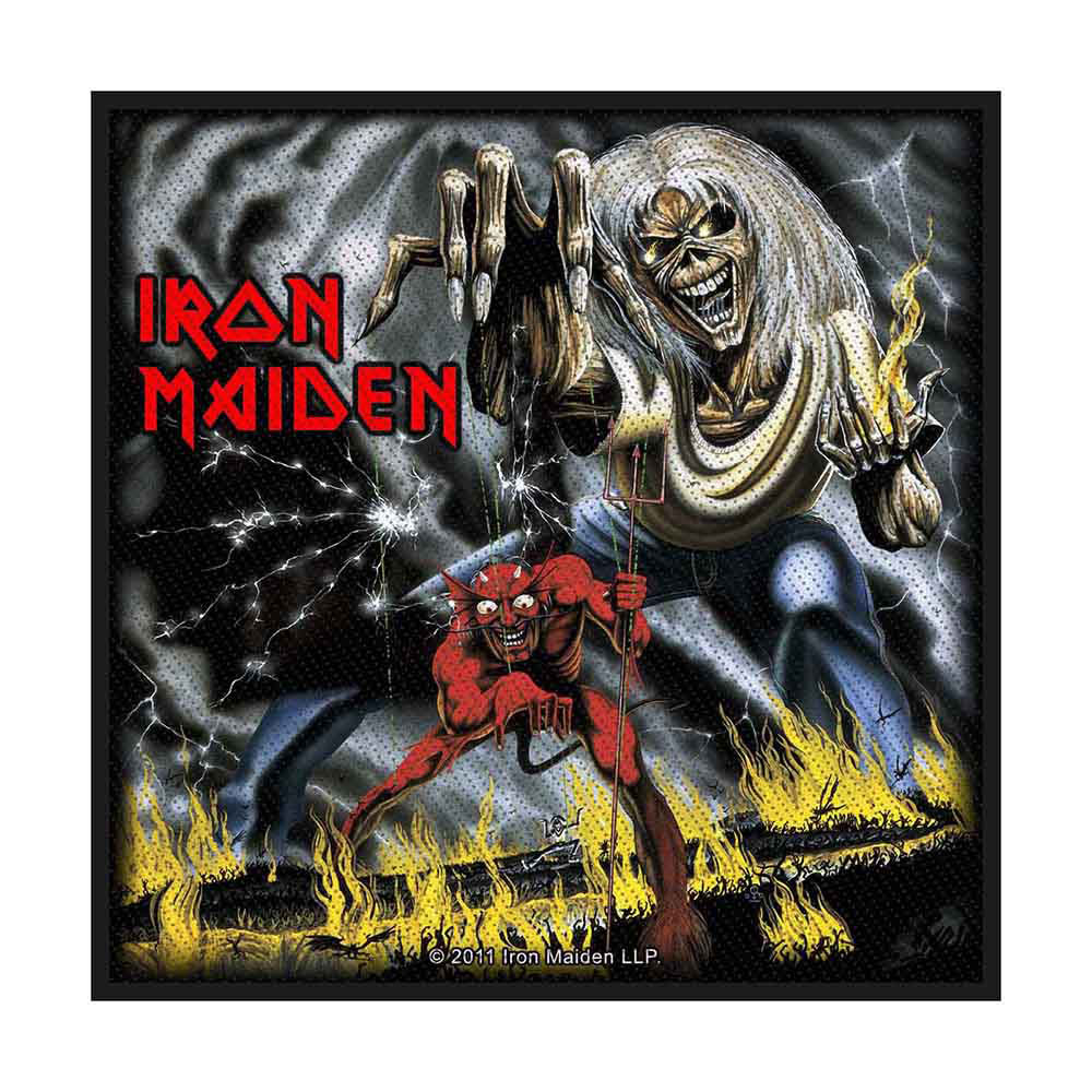 Iron Maiden Number Of The Beast Woven Patch Front