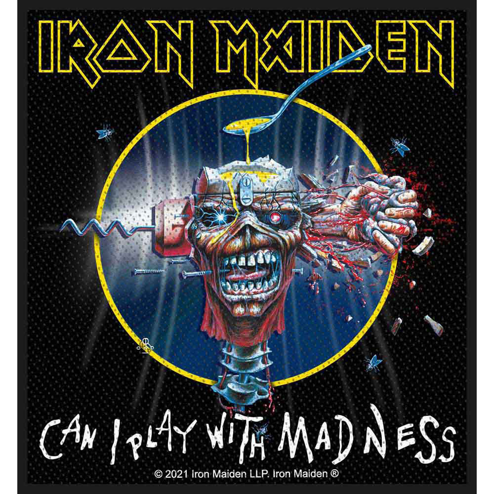 Iron Maiden Can I Play With Madness Woven Patch Front