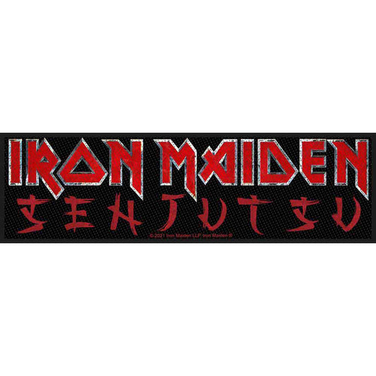 Iron Maiden Senjutsu Logo Strip Back Patch Front