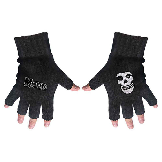 Misfits Logo & Fiend Knit Gloves Front